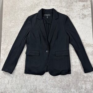 Rag & Bone Black Knit Single Button Blazer Jacket Size 8 Made in USA
